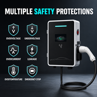 Station de recharge intelligente AC pour véhicules électriques 7kW GB/T Type1 Type2 32A IP65 avec écran, RFID et code QR pour appartement, lieu de travail, parking, fournisseur