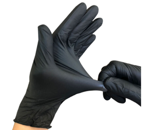 ถุงมือ<span class=keywords><strong>สัก</strong></span>แบบไนไตรล์บริสุทธิ์50คู่สีดำแบบใช้แล้วทิ้ง - Product Image 2