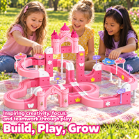 EPT Wholesale 119PCS Magnetic Building Blocks Electric Train Race Track Set Princess Castle Toy for Girls