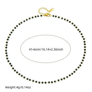 European American Retro Bohemian Stainless Steel Resin Black Bead Chain Necklace <b>Bracelet</b> <b>Set</b> For Women Party Jewelry - Product Image 5