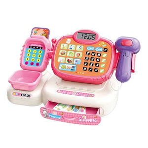 Caisse enregistreuse amusante en plastique pour enfants, jeu de rôle amusant, avec scanner, pour supermarché - Product Image 4