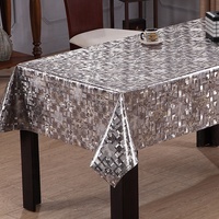 Nappe de table en PVC tissée florale gaufrée de luxe de la série RNPT Pearlescent, résistante à la chaleur, imperméable et anti-taches PW218-M001