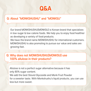 Sirop Monkshushu Allulose Allulose Sans Gluten Vegan Arômes à base de plantes Fruit de moine Keto Sans OGM - Product Image 4