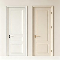 America Standard Home Oak Wood Timber Shaker Prehung Door 4 Panel Primed Hdf MDF Interior Wooden Doors for House Hotel