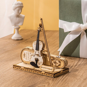 Robotime Rokr, Juguetes de Ensamblaje DIY, TG604K, Modelo de Violín Capriccio, Kits de Modelismo, Rompecabezas de Madera para Adultos, 3D - Product Image 6