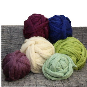 Laine douce et épaisse Jumbo Roving <span class=keywords><strong>Top</strong></span> comme 8cm d'épaisseur 100% fil épais <span class=keywords><strong>moelleux</strong></span> acrylique volumineux pour le tricot des bras - Product Image 1