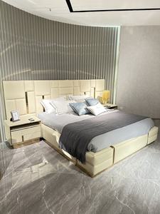 Juego de muebles de dormitorio cama king size de lujo cama king size moderna con marco y colchón pedido 1 Juego de camas <span class=keywords><strong>queen</strong></span> modernas - Product Image 3