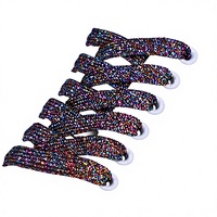 Lacets de chaussures élastiques sans nœuds GON22 Bling Diamond Cross Lock
