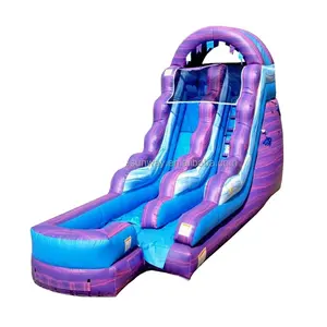 High Quality Large Sponge Slide Cartoon Slide Dry Inflatable Castle With Pool