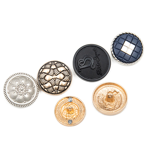 Botones Metálicos con Vástago Dorado de Venta Directa de Fábrica, Botones Planos de Aleación de Zinc para Ropa - Product Image 3