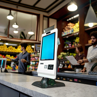 Kiosque de paiement 18,5'' 21,5'' 24'' 32'' sur pied, libre-service, compatible SDK, écran LCD, pour usage en restaurant, avec prise en charge multi-OS