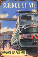 Décoration Murale 20x30cm Plaque Métallique Vintage Train Personnalisée Rétro Artisanat Aérien pour Maison Garage Cave Homme Affiche Murale Décorative en Étain