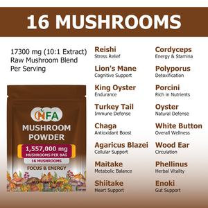 ผงเห็ดสมุนไพรธรรมชาติคุณภาพสูง พร้อมเนื้อเห็ดที่ช่วยเสริมภูมิคุ้มกัน บำรุงสมอง เพิ่มสมาธิ และพลังงาน - Product Image 4