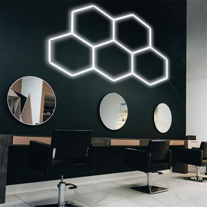 Luz LED hexagonal 6500K 110V-240V 5 hexagonal Auto detallado taller barbería lavado de coches Led detalle luz de trabajo para garaje de coche - Product Image 6