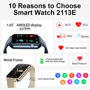 Montre connectée J-Style haute précision avec moniteur de fréquence cardiaque, de pression artérielle et de sommeil, écran Super Amoled de 1,65 pouces, nouveautés <span class=keywords><strong>2022</strong></span> - Product Image 6