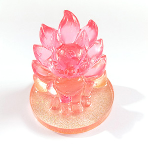 รูปปั้นจิ้งจอกเก้าหางโรสควอตซ์ ของตกแต่งโต๊ะเฟิงสุ่ย แพ็คเกจชิ้นเดียว - Product Image 3