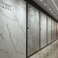 Dalles de pierre frittée de luxe à texture de pierre 1600x3200mm, imperméables et durables pour bars KTV haut de gamme, piscines extérieures et escaliers