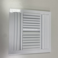 Tailles personnalisées en aluminium HVAC Grille de retour à 4 voies pour registres d'aération de plafond suspendu