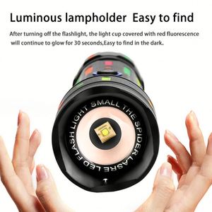 WOSEN alta calidad nuevo Super brillante alta potencia Larga Distancia película fluorescente indicador de potencia linterna LED recargable - Product Image 5