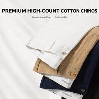 Pantalon chino décontracté pour homme 100% coton, coupe slim, jambe droite, respirant, fabrication OEM, étiquette privée, directement de l'usine