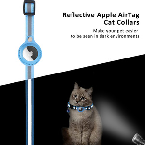 Collar de gatito reflectante de fábrica con soporte de etiqueta de aire de Apple Collar de <span class=keywords><strong>gato</strong></span> <span class=keywords><strong>Airtag</strong></span> Breakaway para gatos - Product Image 4