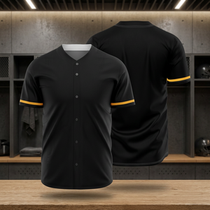 Maillot de baseball personnalisé avec nom et numéro de l'équipe, impression par sublimation 3D, col en V court, protection UV, pour hommes et femmes, été, respirant, séchage rapide - Product Image 3