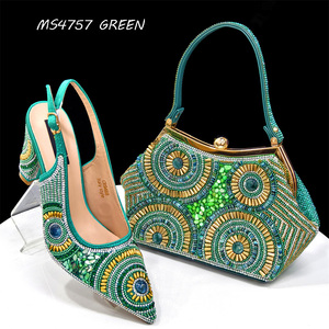 Ensemble Sac à Main Italien et Escarpins à Talons Hauts Coordonnés pour <span class=keywords><strong>Femme</strong></span>, Idéal Soirée Africaine - Product Image 6