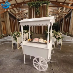 Carrito de Dulces Plegable Personalizable con Ruedas Florales para Bodas, Fiestas Infantiles, Navidad y Decoración de Mesa de Dulces - Product Image 2