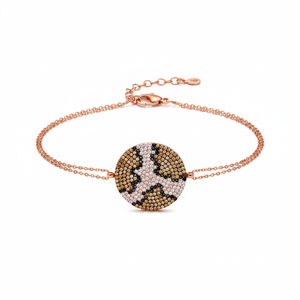 Round Shape <b>Charm</b> Leopard Design Turkish Handcrafted Wholesale Jewelry 925 <b>Silver</b> Sterling Woman <b>Bracelet</b> - Product Image 2