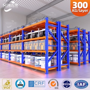 Estantería de Almacenamiento de Acero de 300 kg, Estantería <span class=keywords><strong>Industrial</strong></span> para Fábrica, Estantería Apilable sin Pernos, Sistema de Estanterías Ajustable de Alta Resistencia para Almacén - Product Image 6