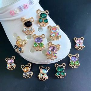 Vente en gros de chaussures de luxe en métal bling ourson de luxe <span class=keywords><strong>d</strong></span>écorateurs en strass pour les <span class=keywords><strong>d</strong></span>écorations de chaussures sabot supérieur - Product Image 3