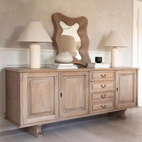 Buffet de salle à manger, console d'entrée, armoire à chaussures, séparateur de pièce, meuble de rangement de style campagnard français vintage