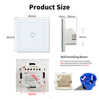 Interruptor de Pared Táctil de Doble Control, Conexión Directa, Reemplaza al Interruptor Tradicional de Dos Vías, Sin APP, Sin Emparejamiento, Sin WiFi, para Luz de Escalera del Hogar