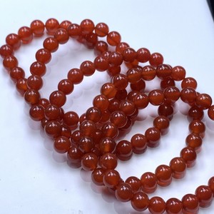 Pulsera de Cuentas de Ágata Roja Natural Retro de 8 mm, Cuentas Sueltas de Calcedonia de Ágata Roja Brillante para DIY, Joyería al por Mayor - Product Image 3
