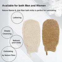 100% fibre végétale exfoliant bain Spa douche épurateur luffa frotter gant mitaine Sisal chanvre naturel corps gant gommage 32g