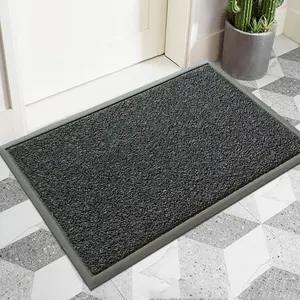 Tapis de porte intérieur extérieur lavable à usage intensif en pvc antidérapant durable de bienvenue par sublimation