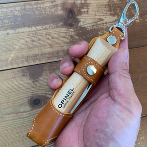 Set di Coltelli da Esterno con Custodia in Pelle PU, Fodero per Coltello <span class=keywords><strong>Opinel</strong></span> N.9, Astuccio per Coltello Pieghevole da Picnic, Organizzatore per Escursionismo - Product Image 2