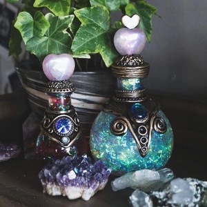 Nouvelle créativité ange Aura résine artisanat à la main avec lune cristal sorcière bouteille magique pour la guérison spirituelle - Product Image 2