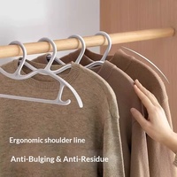 Cintres en plastique à col court pour la vente en gros, avec épaules profilées et barres inférieures, pour manteaux, robes et rangement de garde-robe