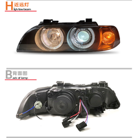 Phares à LED pour BMW Série 5 E39 1998 à 2003, lentille en verre de phare, xénon