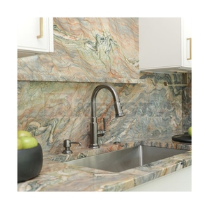 Custom Luxury Natural Marble <b>Kitchen</b> Island Whole Stone Countertop <b>for</b> High-End Interior Project - Product Image 4