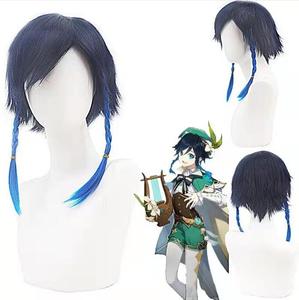 Ecowalson Anime juego Genshin Impact Cosplay Venti disfraz vestido de fiesta con peluca mujeres adultas Halloween carnaval porque ropa - Product Image 3