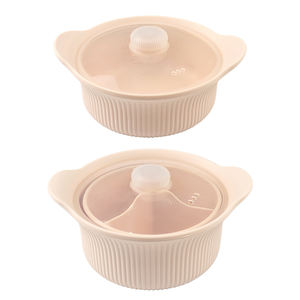 Vaporera de Silicona Ecológica Libre de BPA, Vaporera para Microondas, Tazón Vaporera con 3 Compartimentos y Asa - Product Image 1