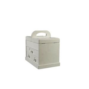 DS Handmade DSH-1005 <b>Large</b> Capacity Three-Layer Storage Drawers White Multi-functional Portable Rectangle Wooden MDF Case Accept - Product Image 1