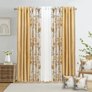 Stock d'usine 100% polyester Motif floral Haute occultation Design luxueux Rideaux pour salon - Product Image 6
