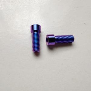 Vis en titane M3 M5 M6 M8 X 1.25X20mm 10mm - 65mm pas 1.0mm Ti douille hexagonale Allen boulons à tête pour siège de vélo de route DIN913 - Product Image 2