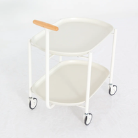 Table d'appoint style nordique avec chariot lune - Étagère de rangement créative pour salon et cuisine