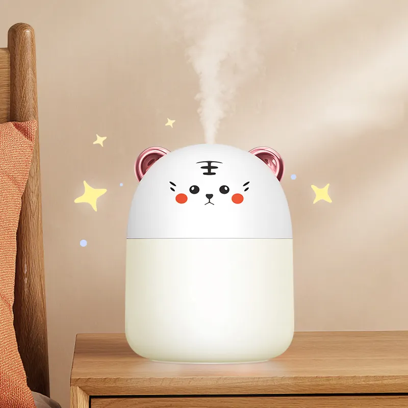 2024 ใหม่เดสก์ท็อปที่มีสีสันบรรยากาศแสงความชื้นในอากาศห้องนอน Cool Mist มินิน่ารัก Humidifier