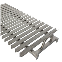 Grille en V en acier inoxydable personnalisée pour barbecue argentin avec poignée, compatible avec tous les types de barbecues