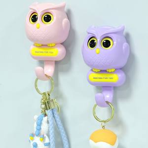 Wholesale Cartoon Owl Blink Hooks No Punching No Marks Strong Adhesive Wall Mounted Modern Multi-functional Bedroom <b>Kitchen</b> - Product Image 2